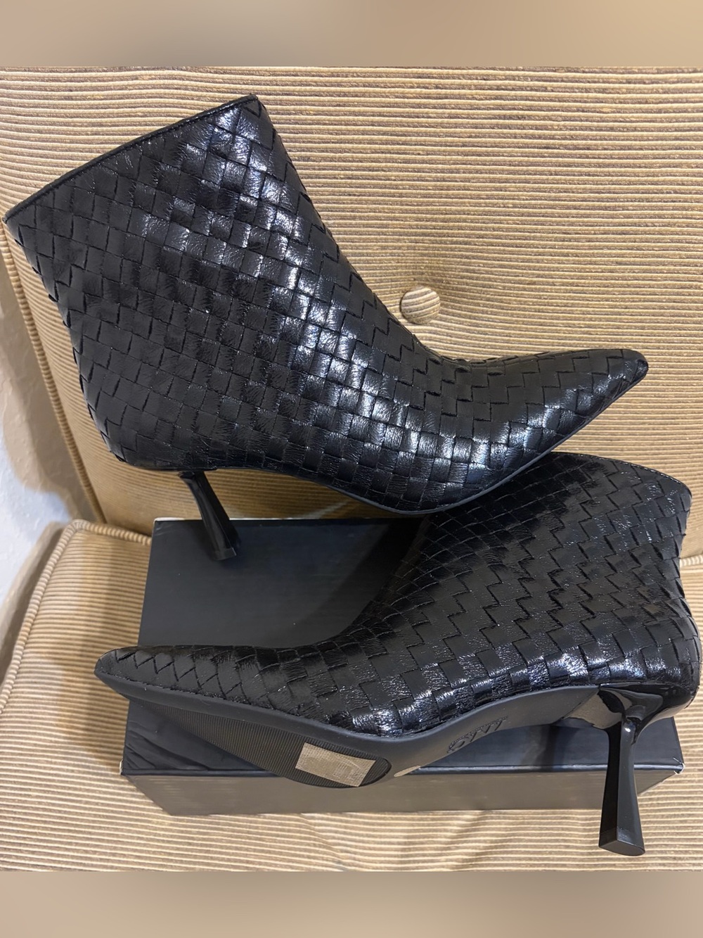 NWOT I.N.C. International Concepts Women’s Raisie 2 Woven Black Bootie - Size 9